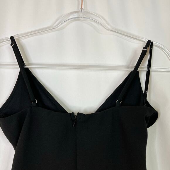 Lulus | Little Black Dress Foldover Neckline Short Mini Polyester Womens XS - Picture 6 of 6